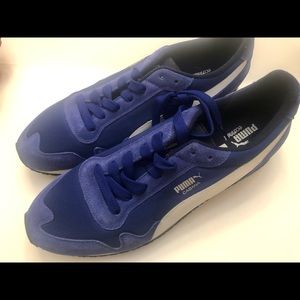 Puma Cabana NEW men’s shoes size 14 in Royal Blue with White stripes
